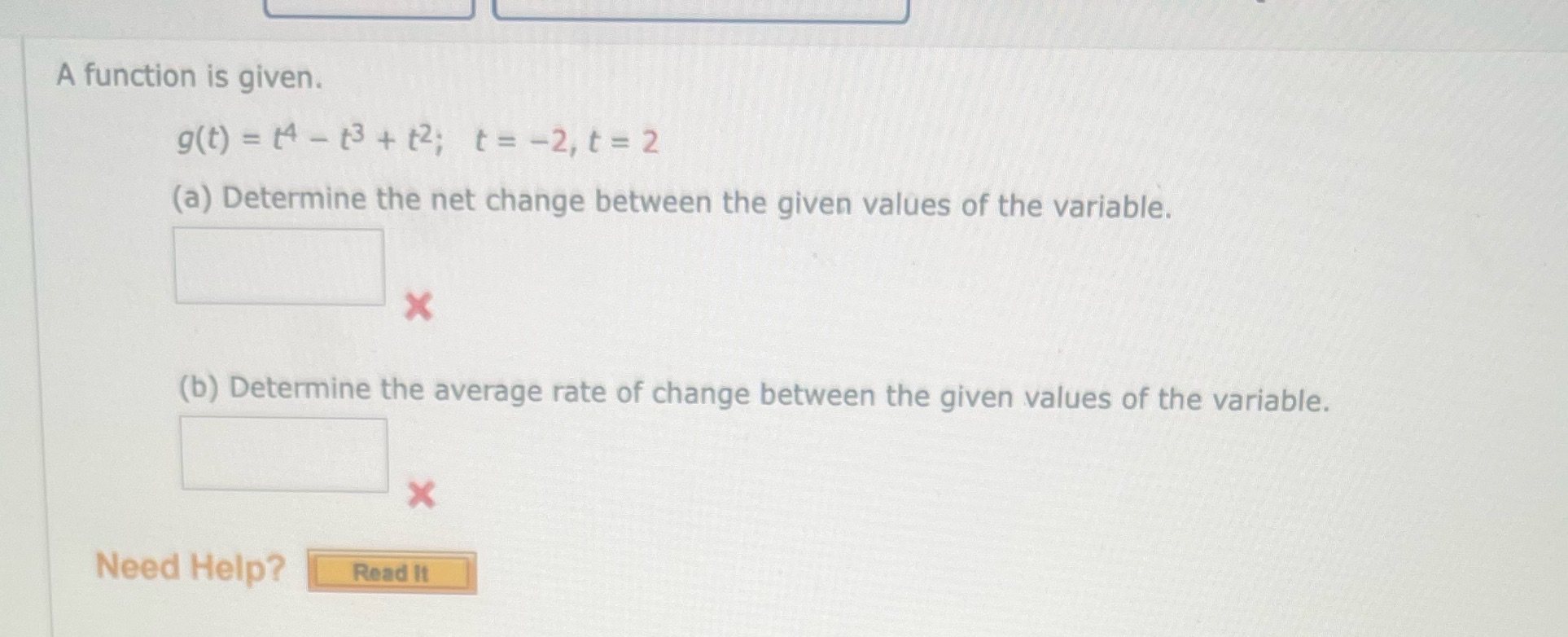Please explain A function is given. g (t) = 14 -