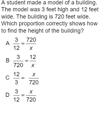 A student made a model of a building. The model