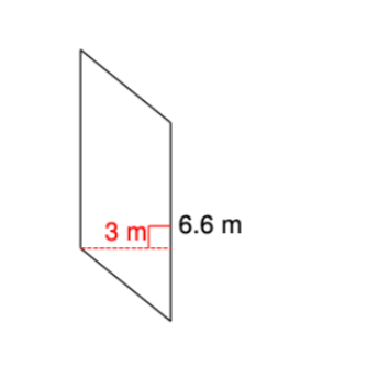 9) What is the area of the figure below? Round