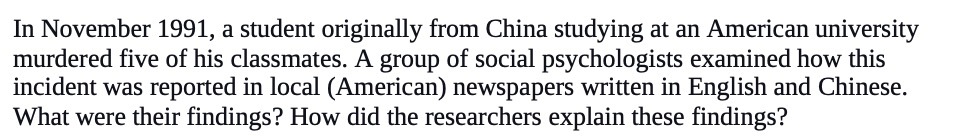 In November 1991, a student originally from China