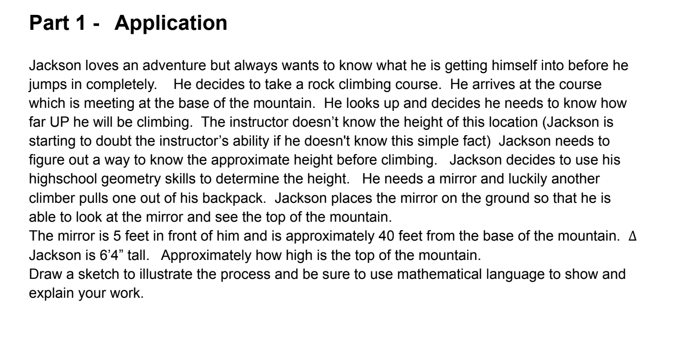 Part1 - Application Jackson loves an adventure