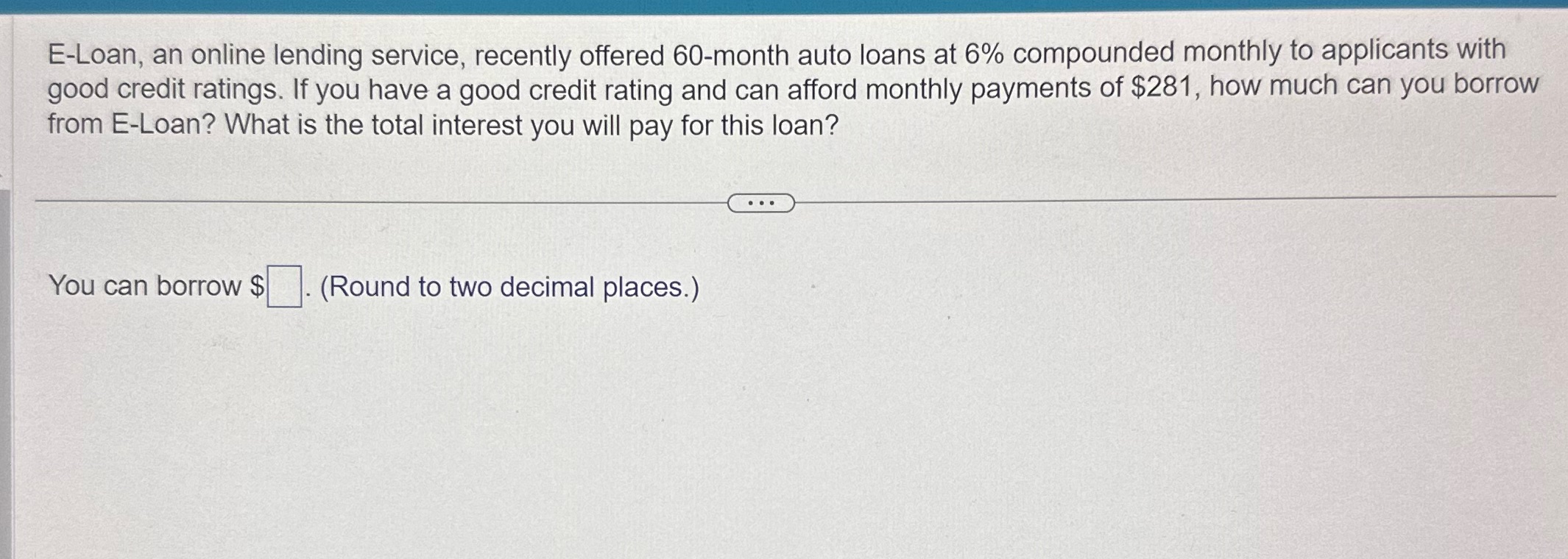 E-Loan, an online lending service, recently