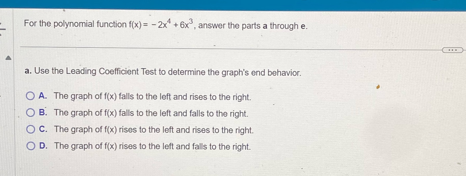 _ '_ ' For the polynomial function f(x) = -