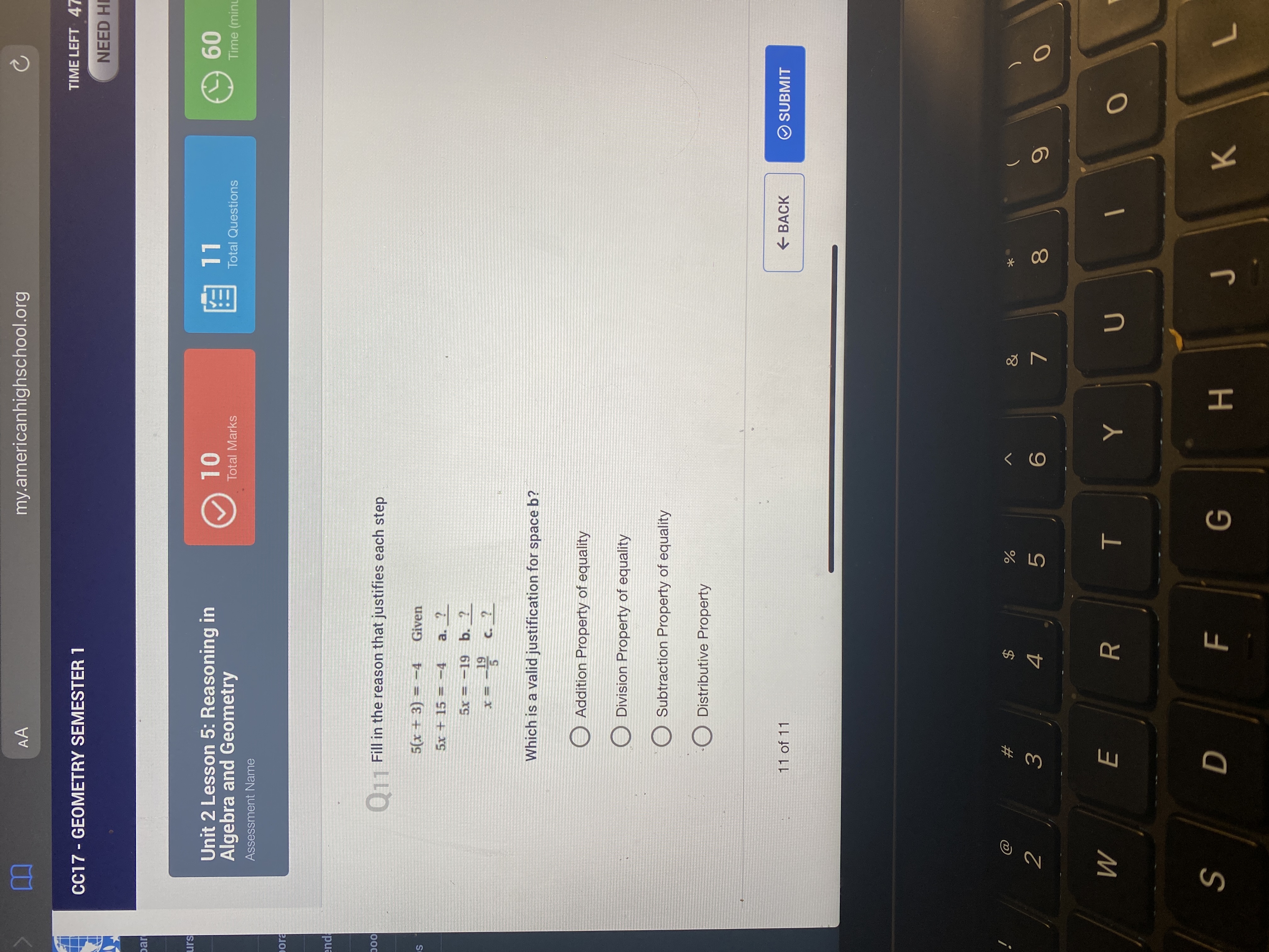 please help! m AA my.americanhighschool.org CC17