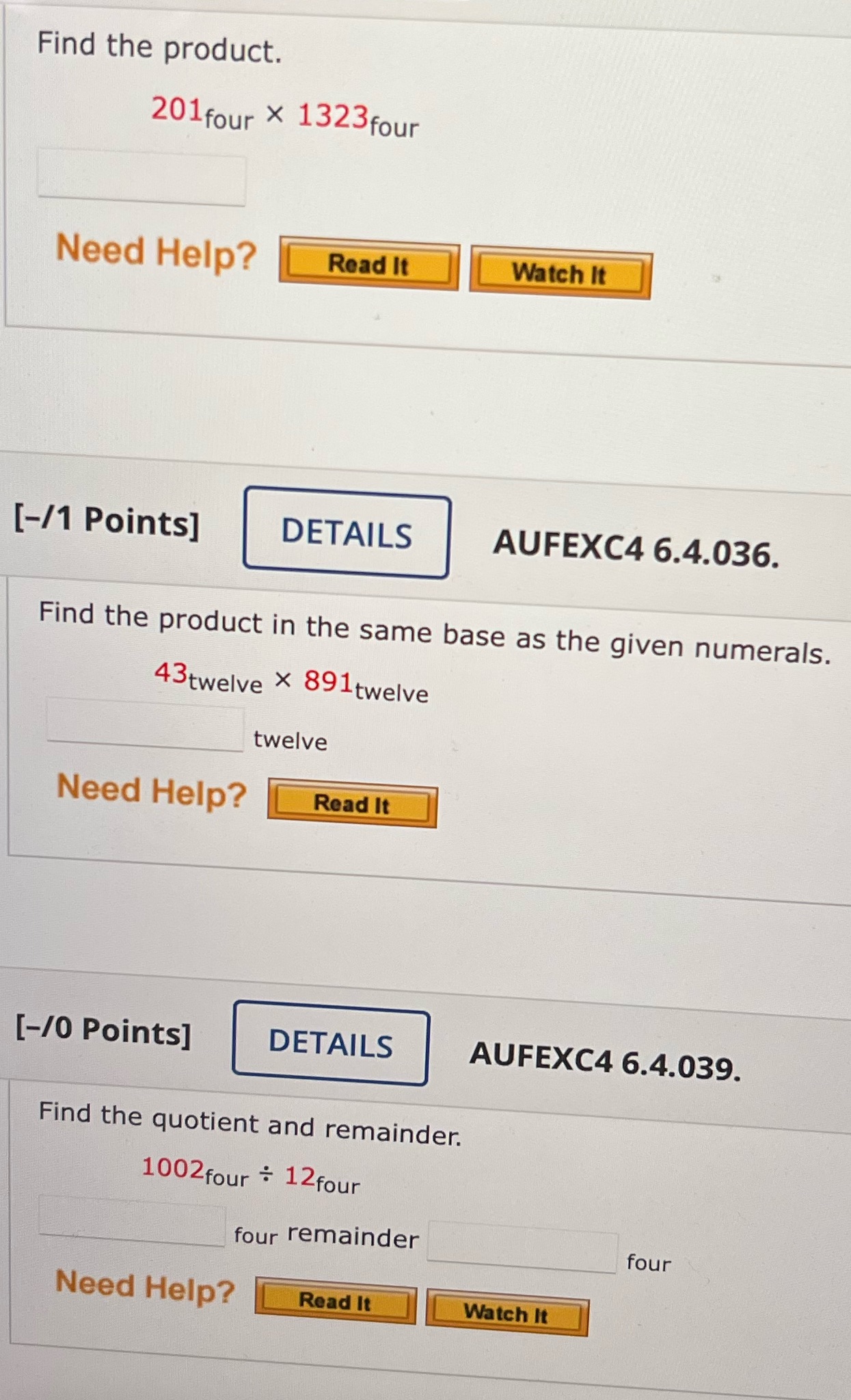 Answer all three please ? Find the product. 201