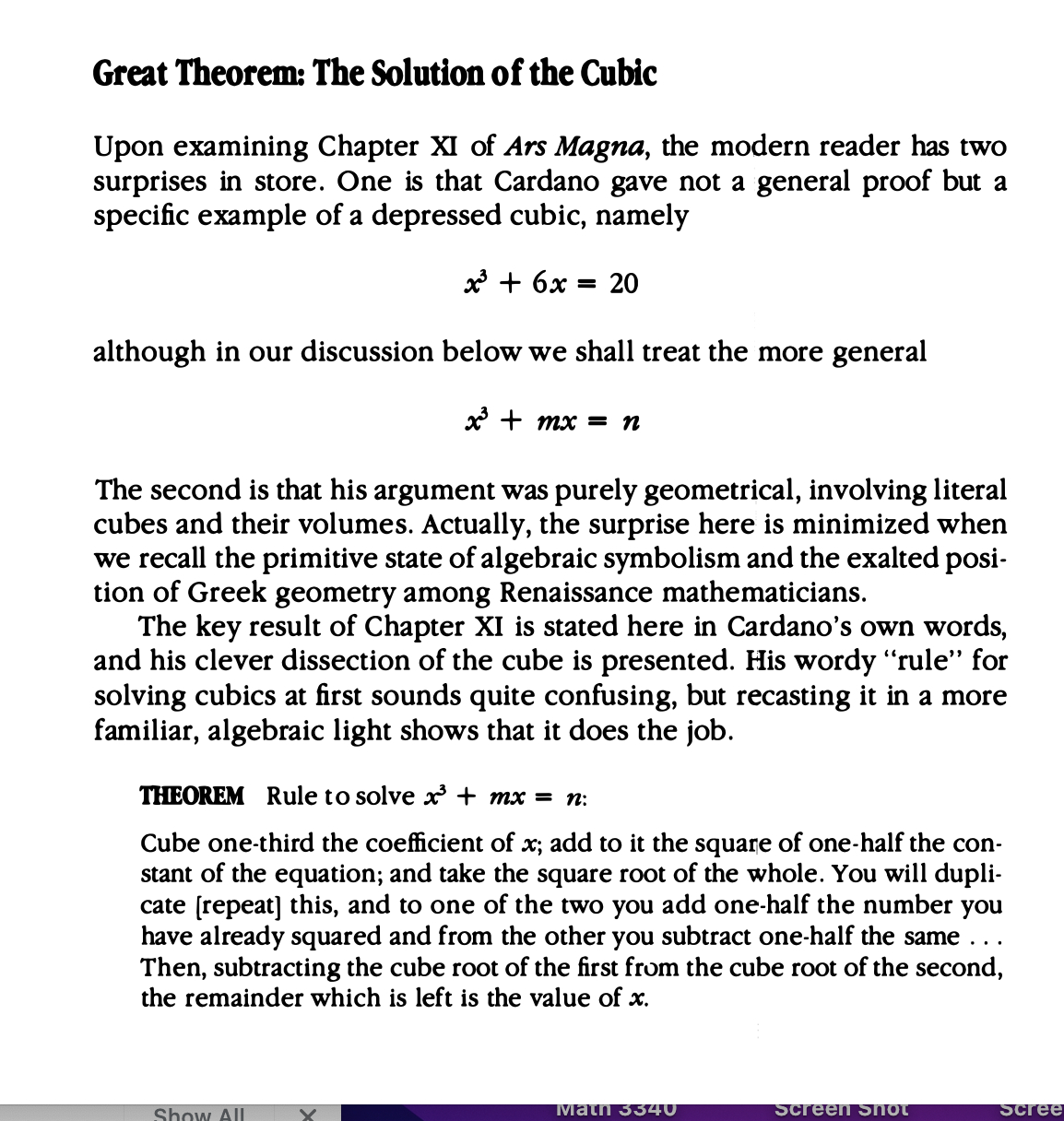 1. On page 142 of our text Dunham gives the