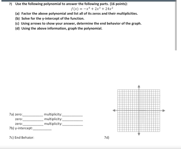 Please try show all the step and graph 7) Use the