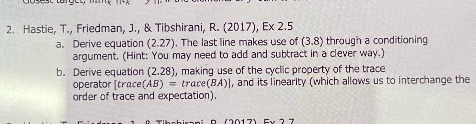 2. Hastie, T., Friedman, J., & Tibshirani, R.