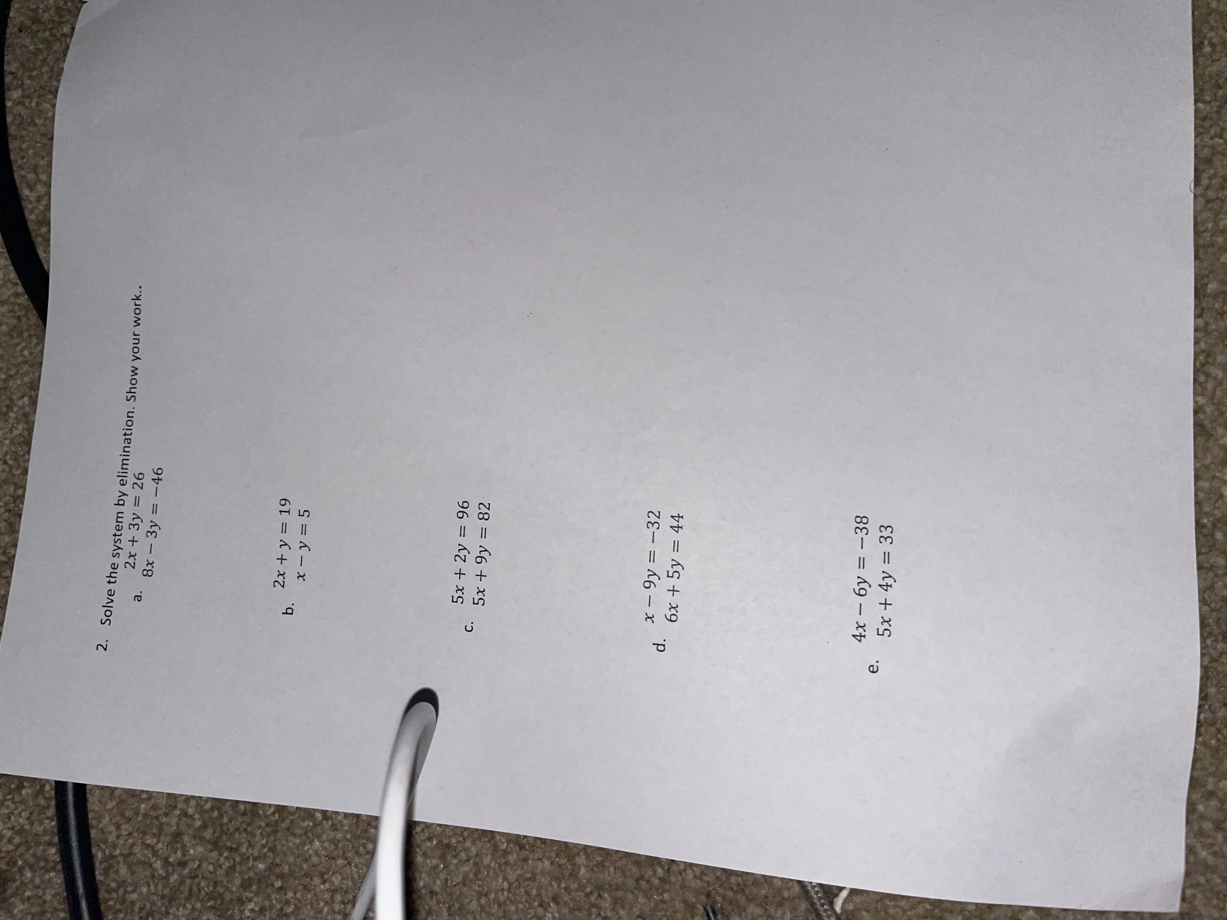 Substitution and Elimination Name: Divine.A 1.