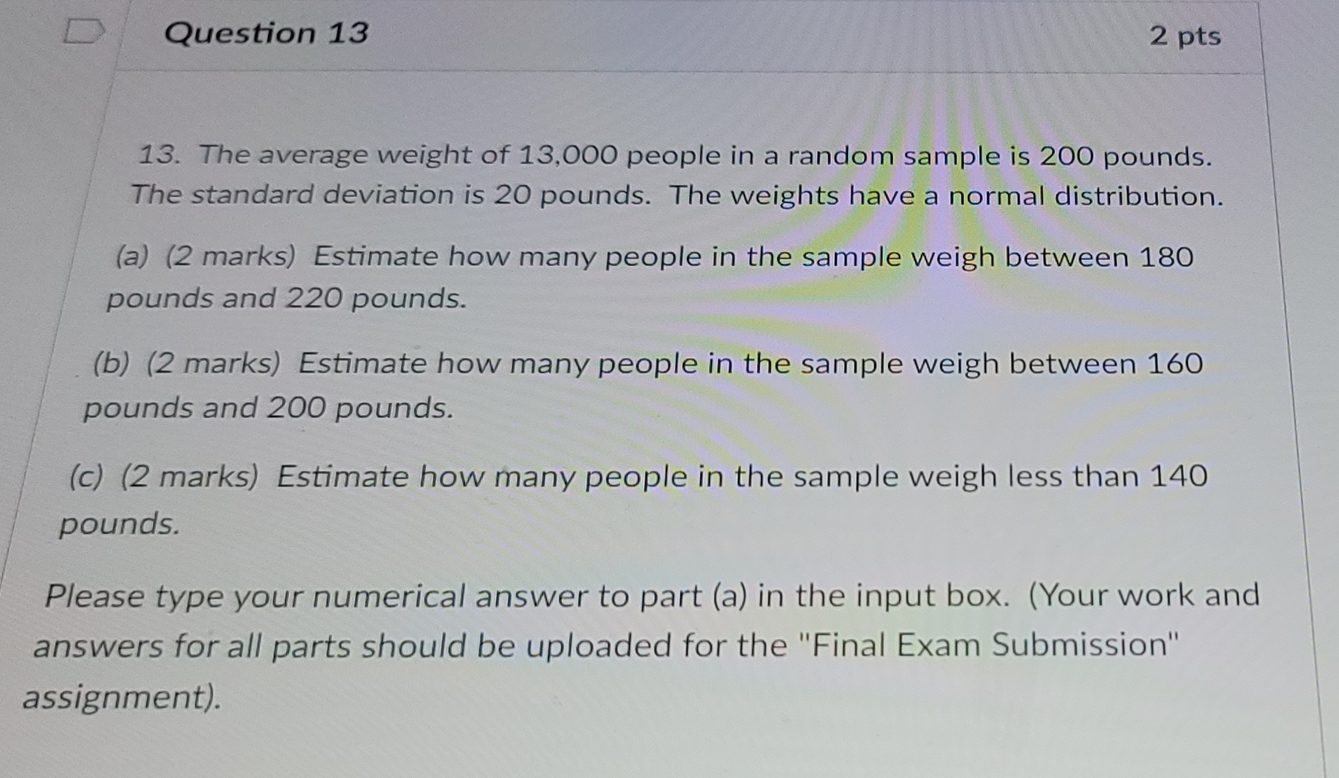 SUBJECT: MATH : Quantitative Methods for Business