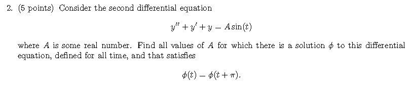 2. (5 points) Consider the second differential