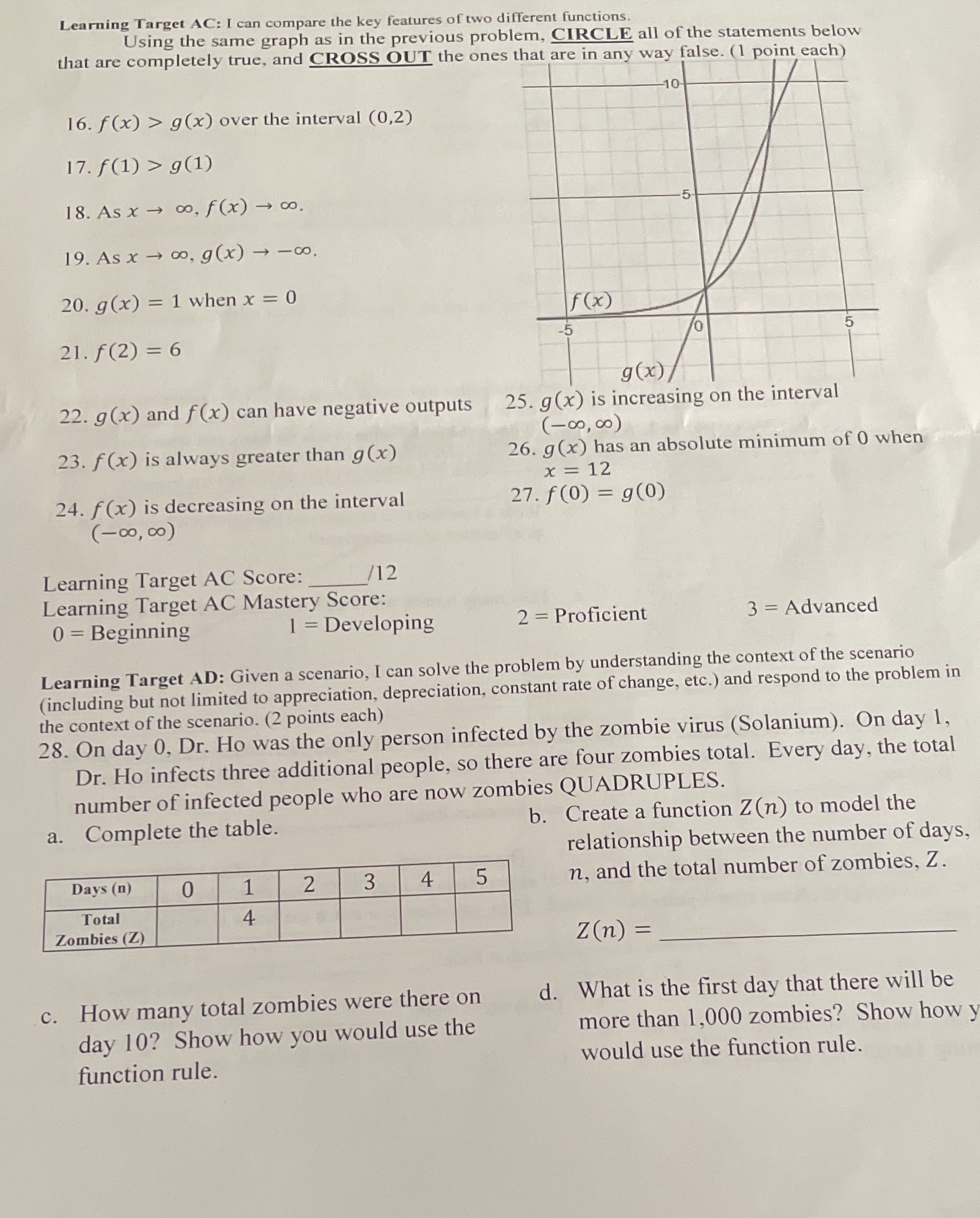 Learning Target AC: I can compare the key