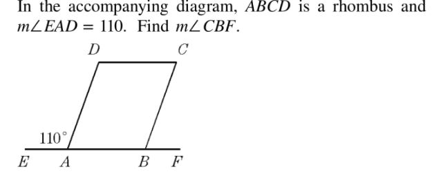 In parallelogram ABCD, the measure of ZABC is