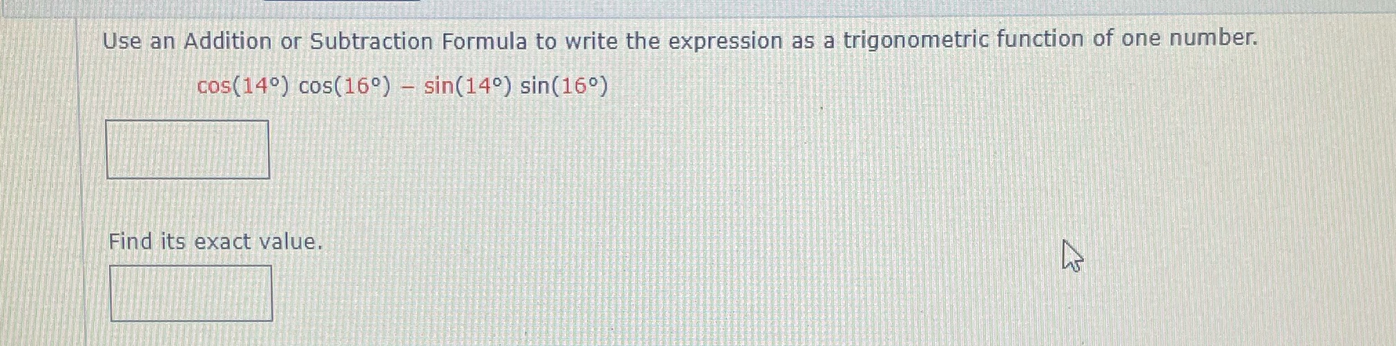 Help solving Use an Addition or Subtraction