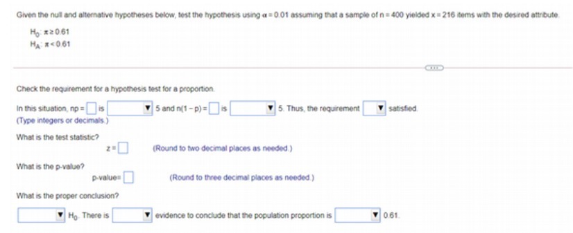 Given the null and alternative hypotheses below,