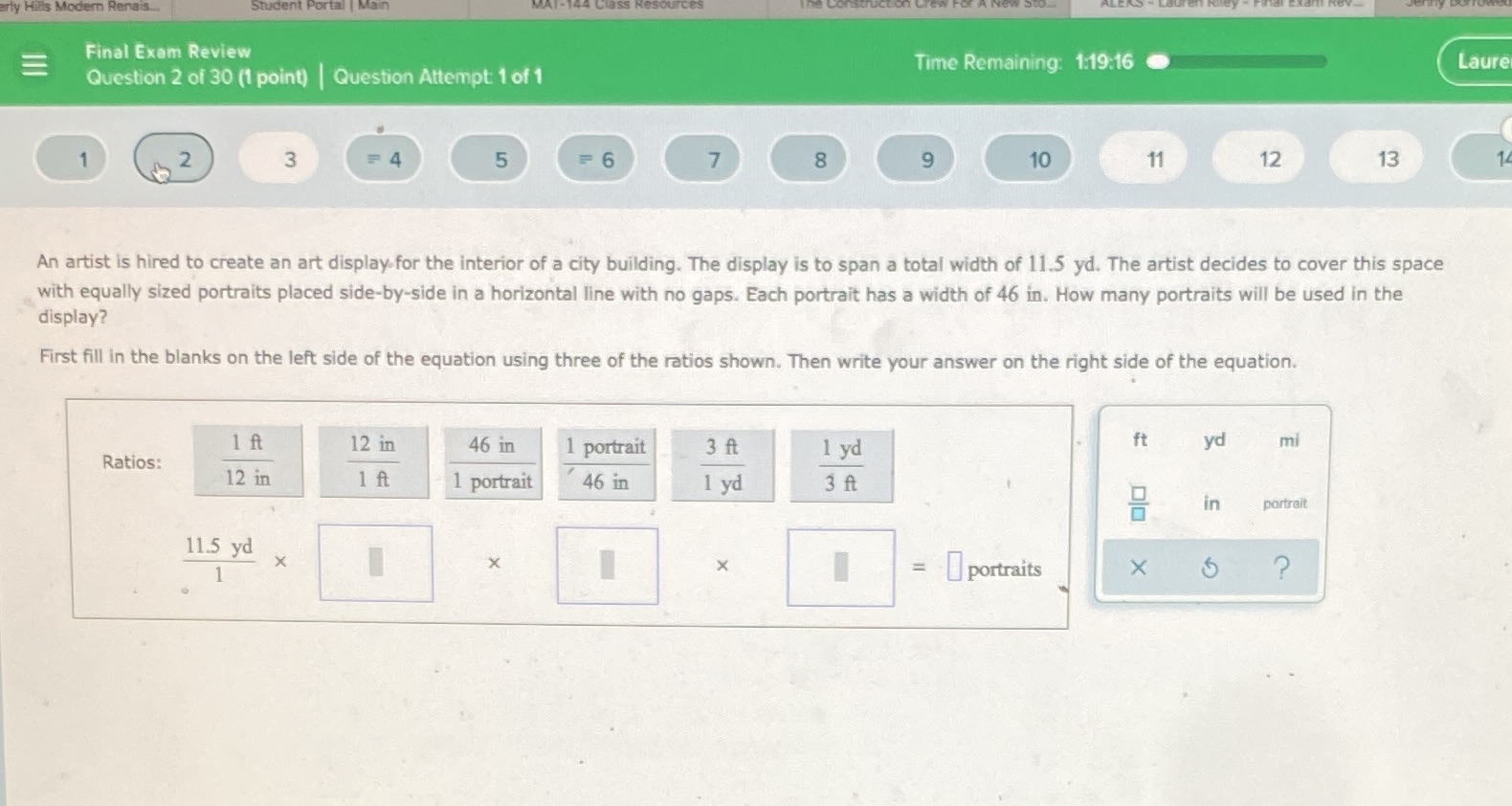 Student Final Exam Review E Question 2 of 30 (1
