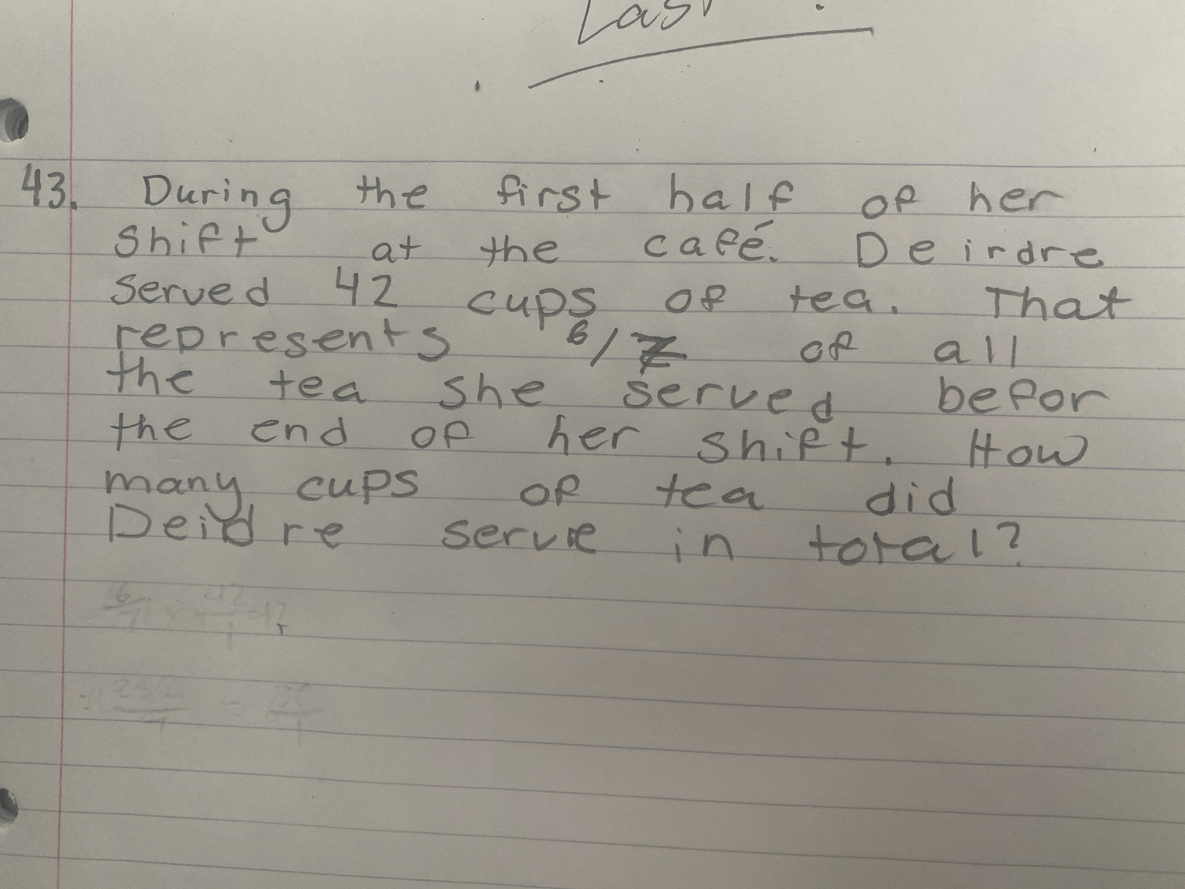 Lao During the first half of her Shift at the