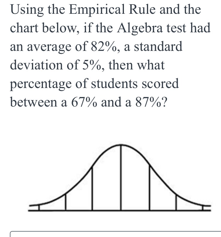 Using the Empirical Rule and the chart below, if