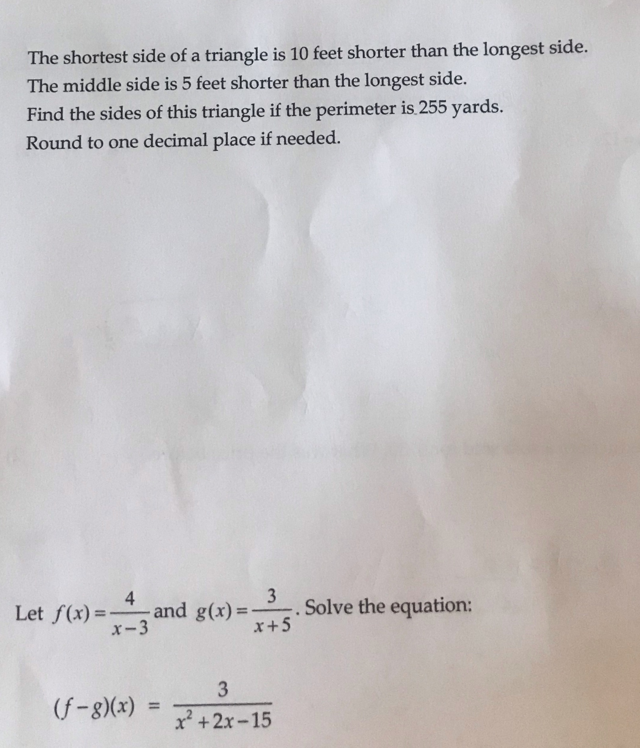 Help me solve the 2 question step by step thank