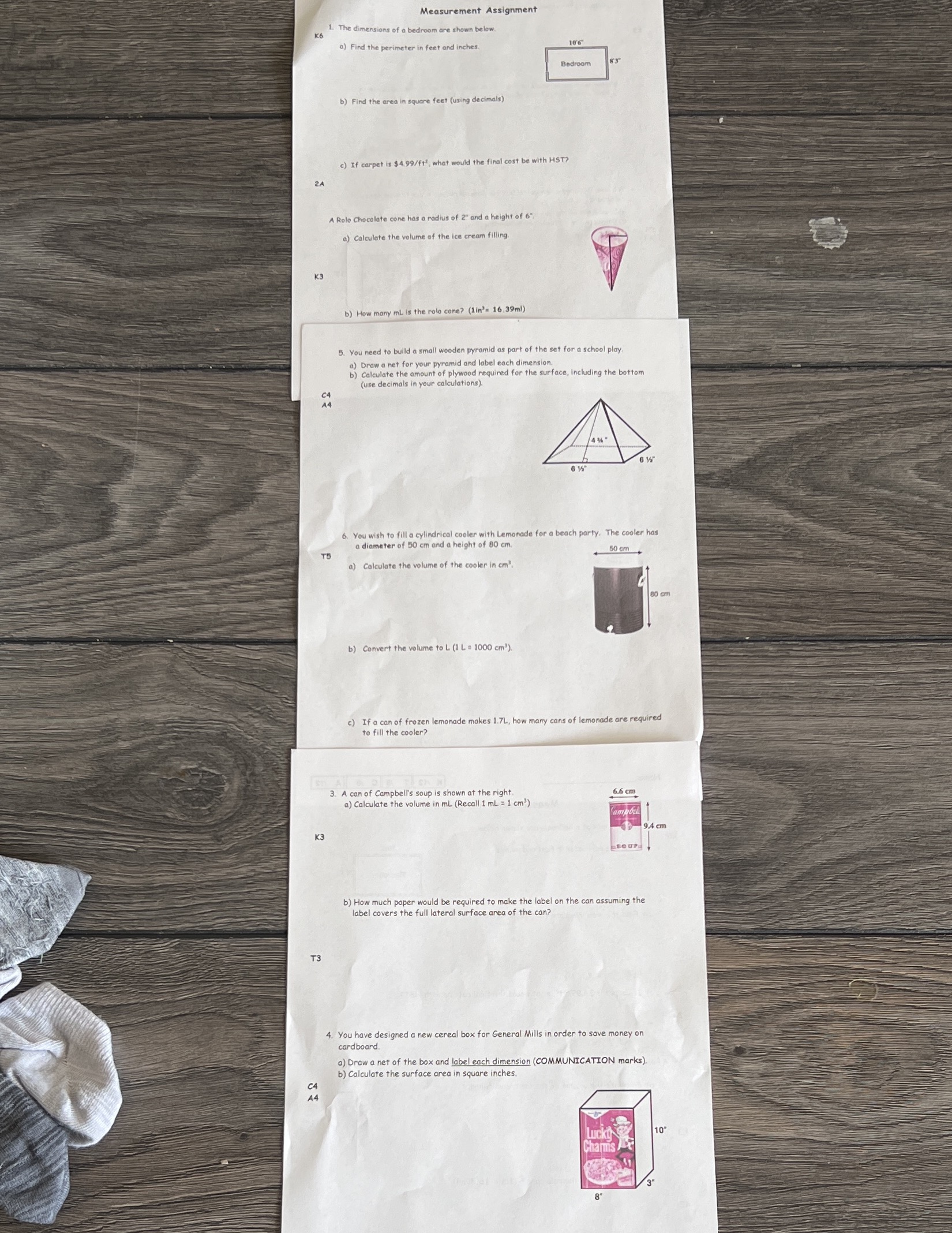 All questions plz and thanks you Measurement