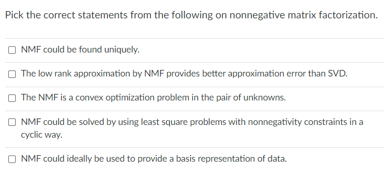 Pick the correct statements from the following on
