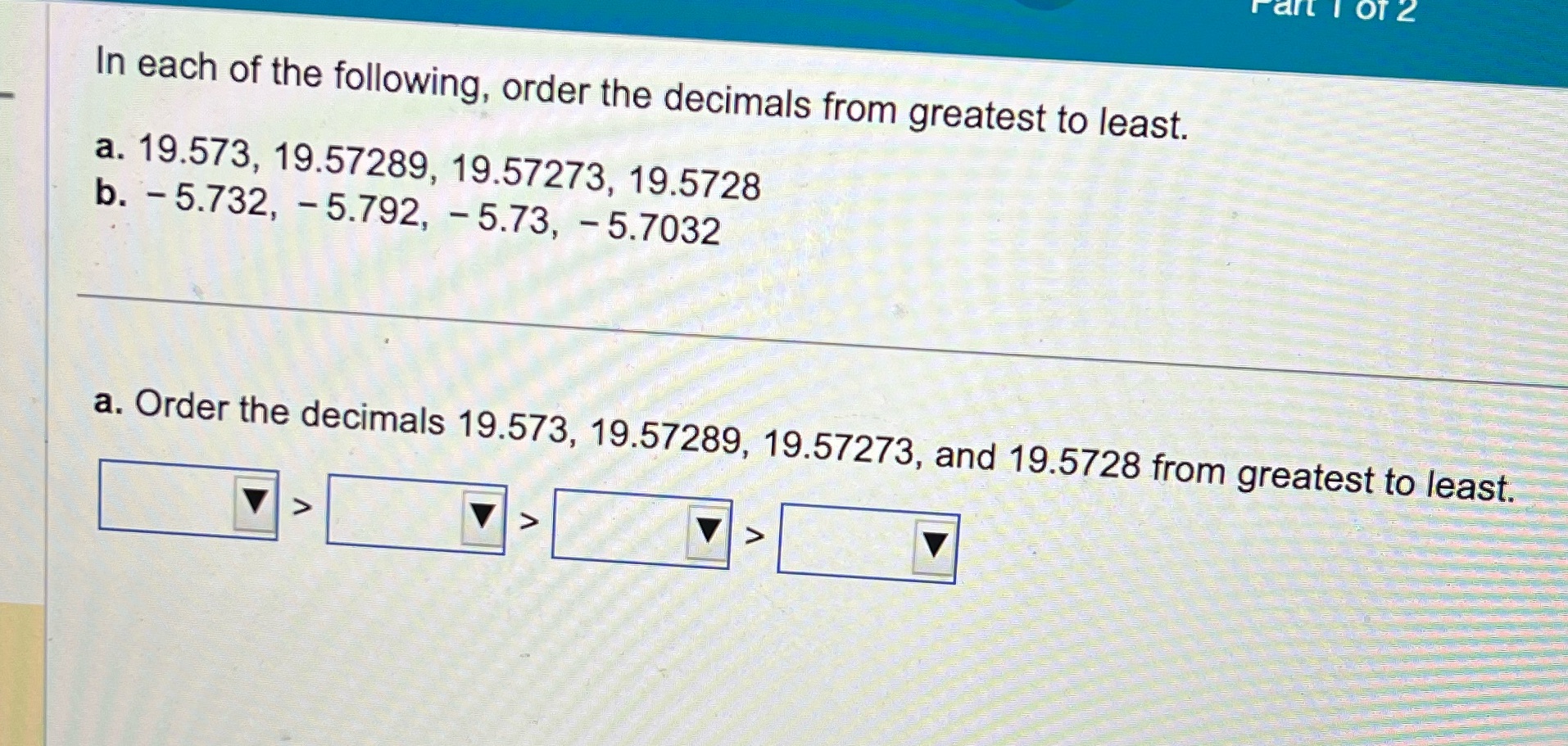 #9 answer to a and b rant I Of 2 In each of the