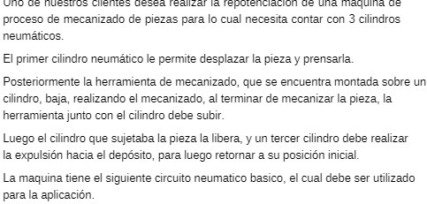 Uno de nuestros clienies desea reallzar la