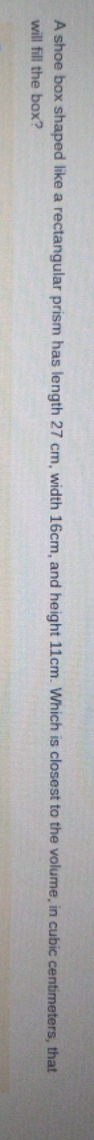 which is the closest to the volume ,in cubic