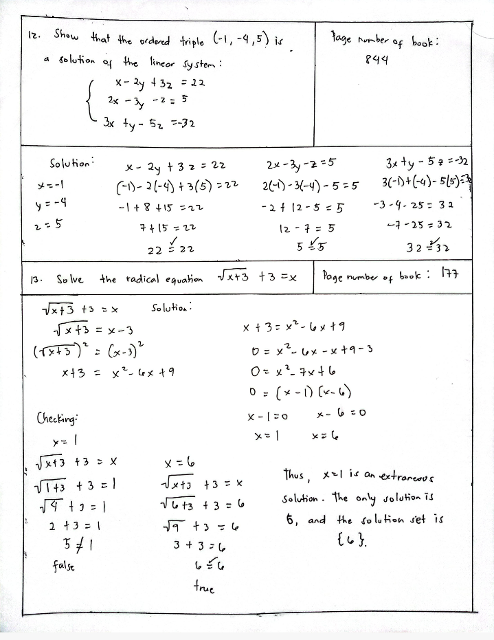 linear equation and its application system of