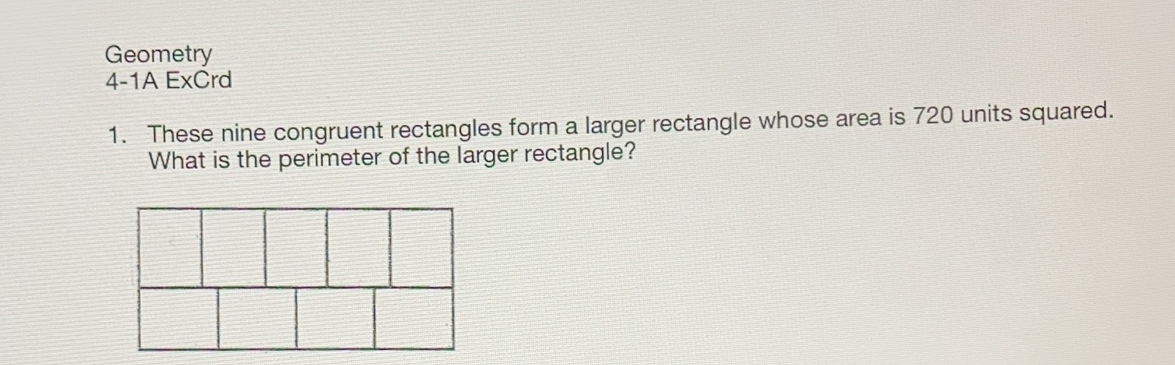 Geometry 4-1A ExCrd 1. These nine congruent