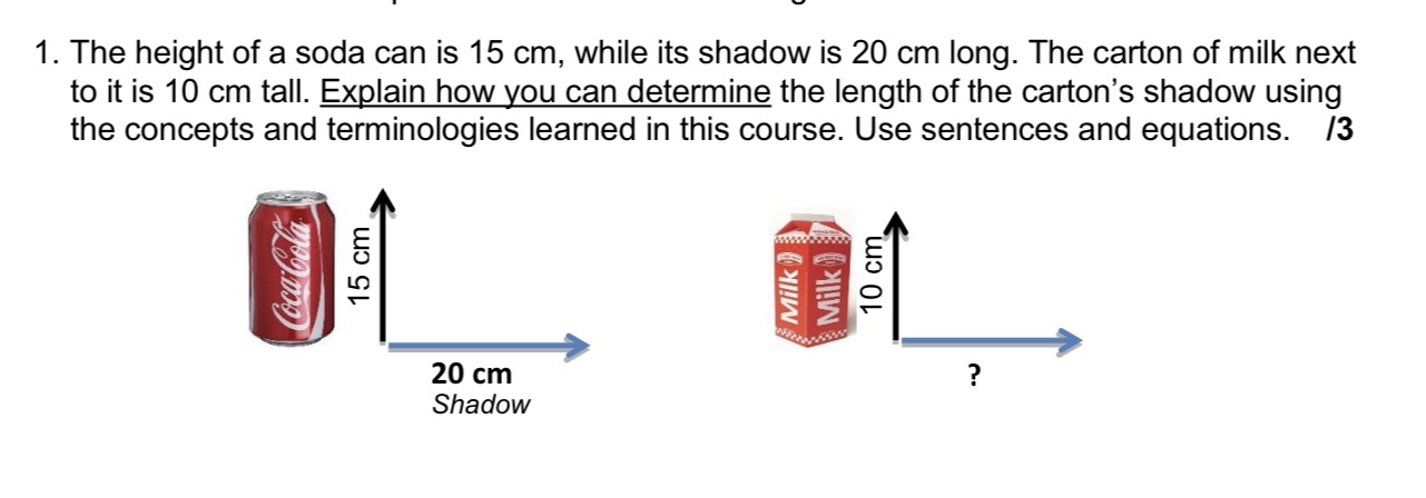 Answer the question u 1. The height of a soda can