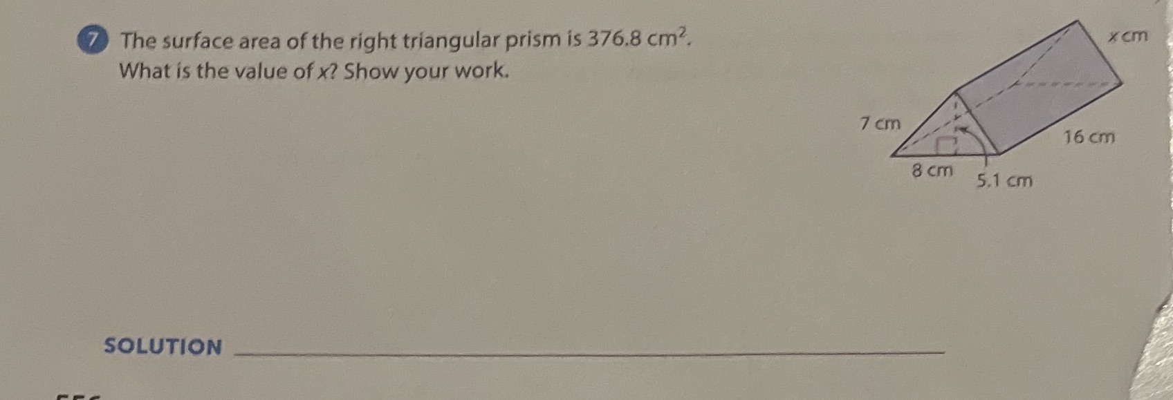 what is the value of X? The surface area of the