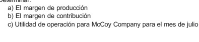 a) El margen de produccion b) El margen de