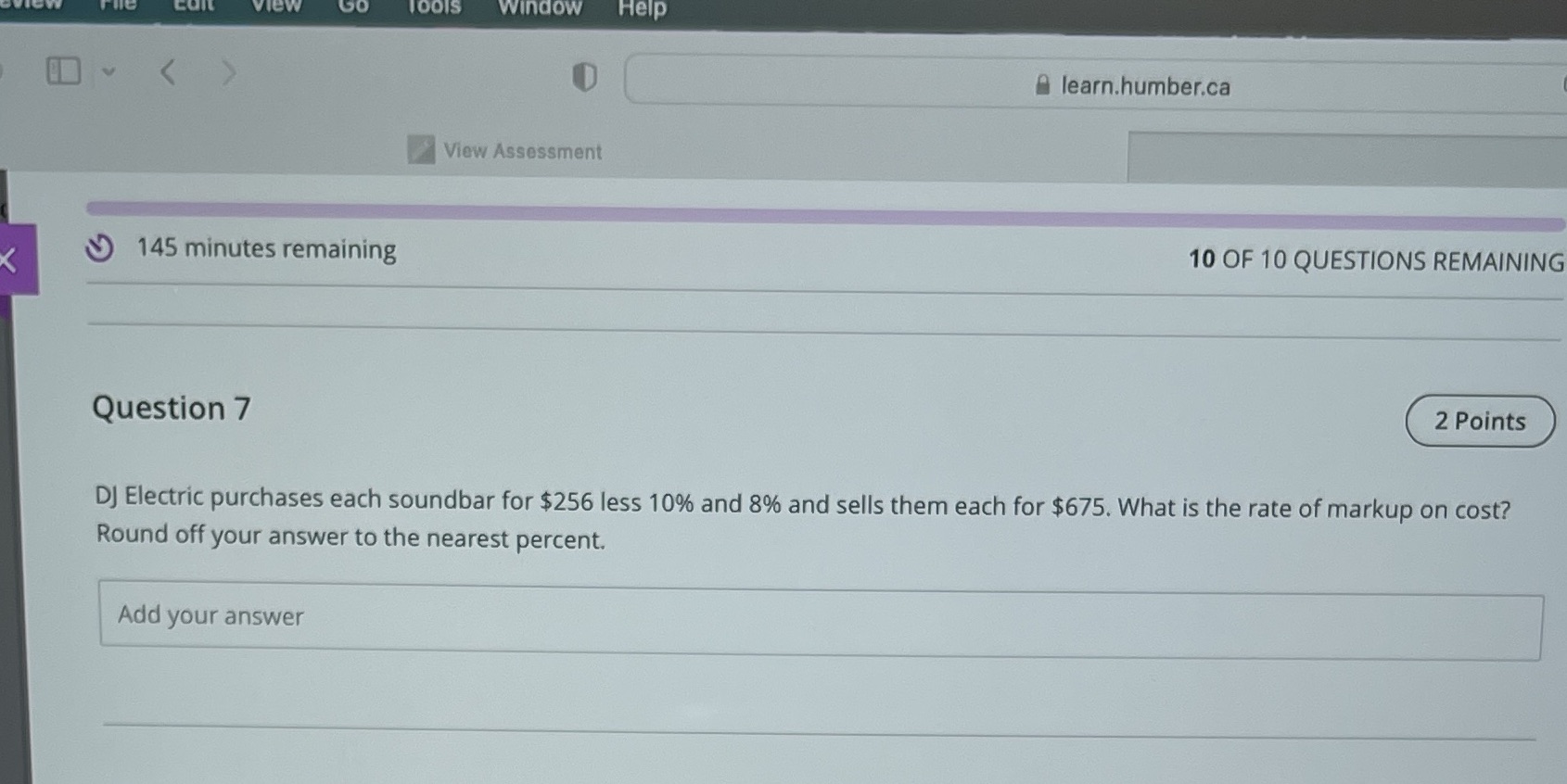 COIt view TOOIS Window Help < learn.humber.ca