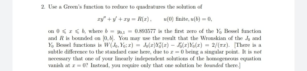 Solve this Question: 2. Use a Green's