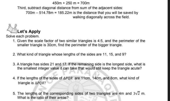 Show your solution 450m + 250 m = 700m Third,
