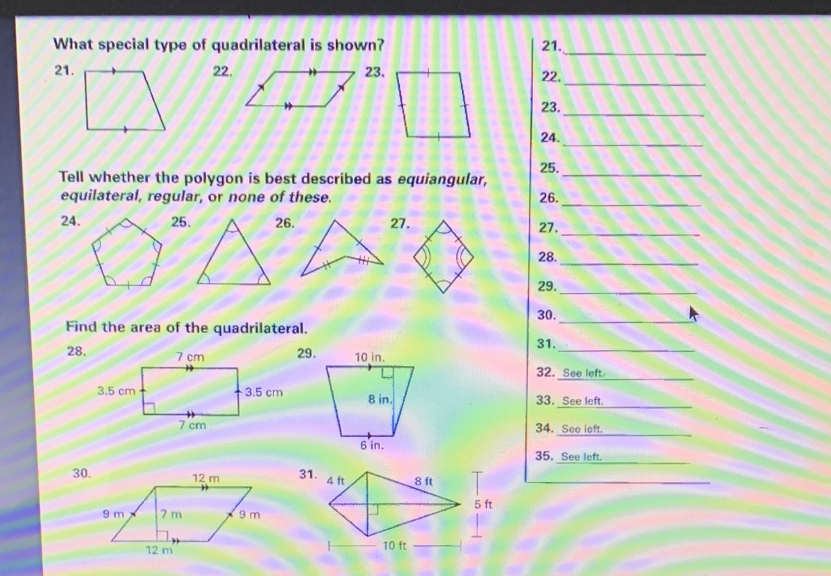 What special type of quadrilateral is shown? 21