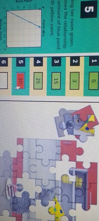 please help LO N ing her room green. ows the