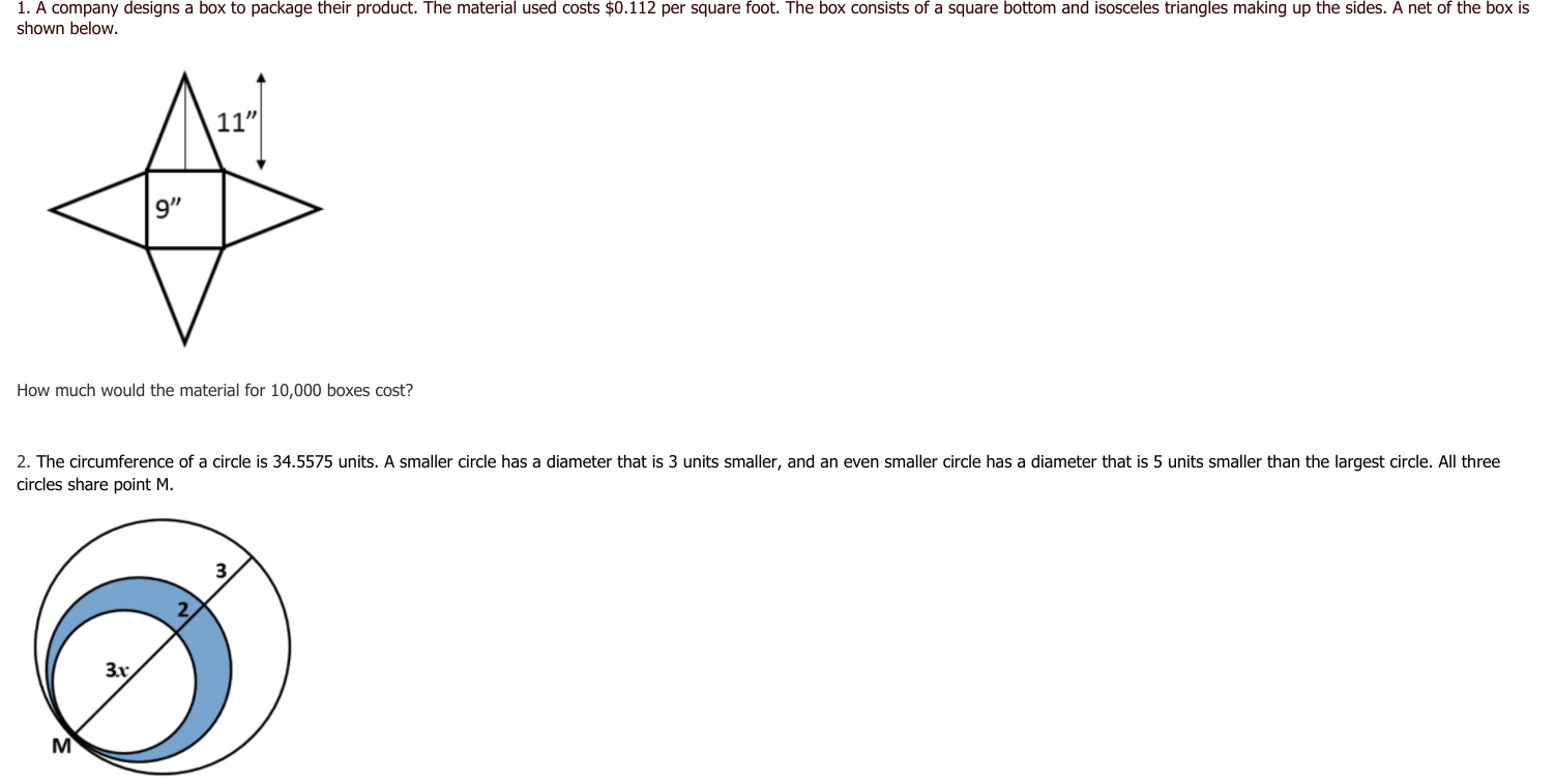 please help solve the following questions 1. A