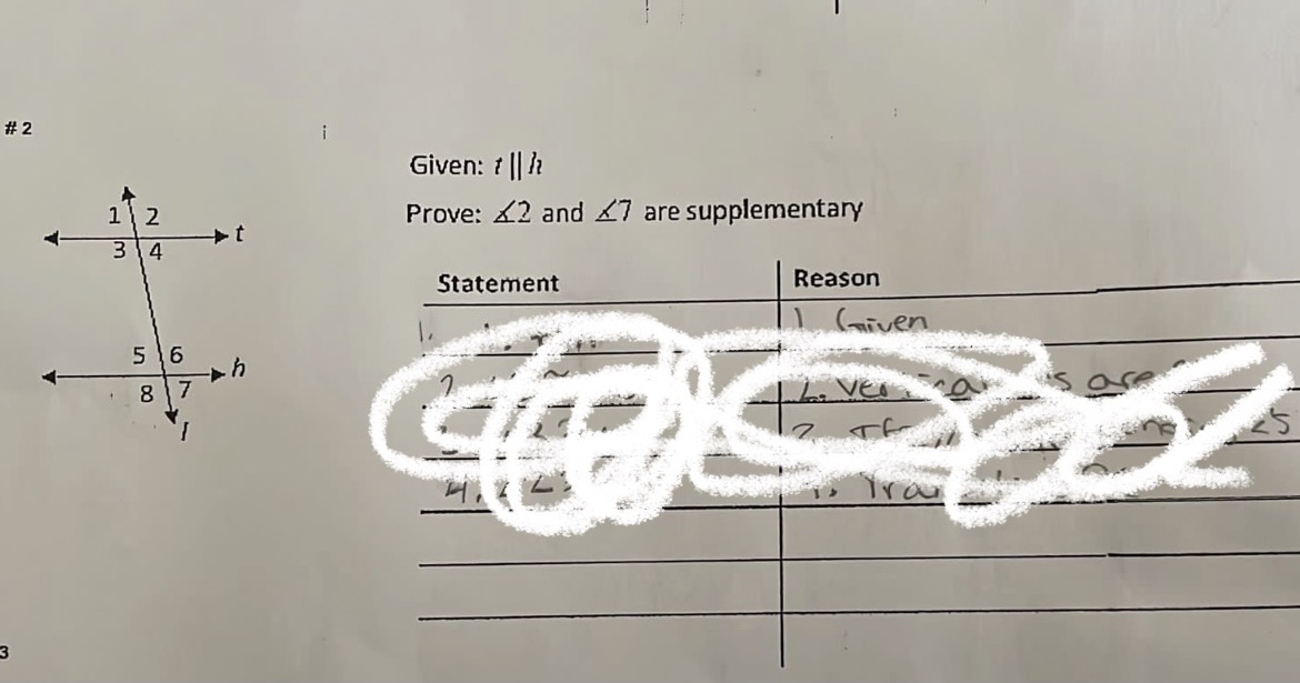 Must be done in 6 steps. Thank you. # 2 Given: 1