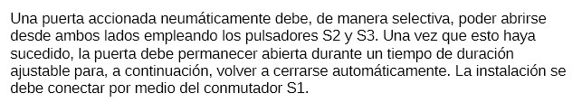 Una puerta accionada neumaticamente debe, de