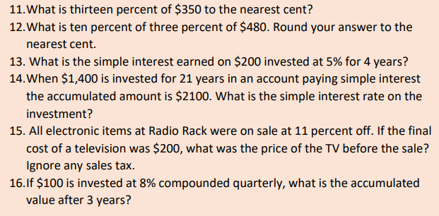 11.What is thirteen percent of $35!] to the