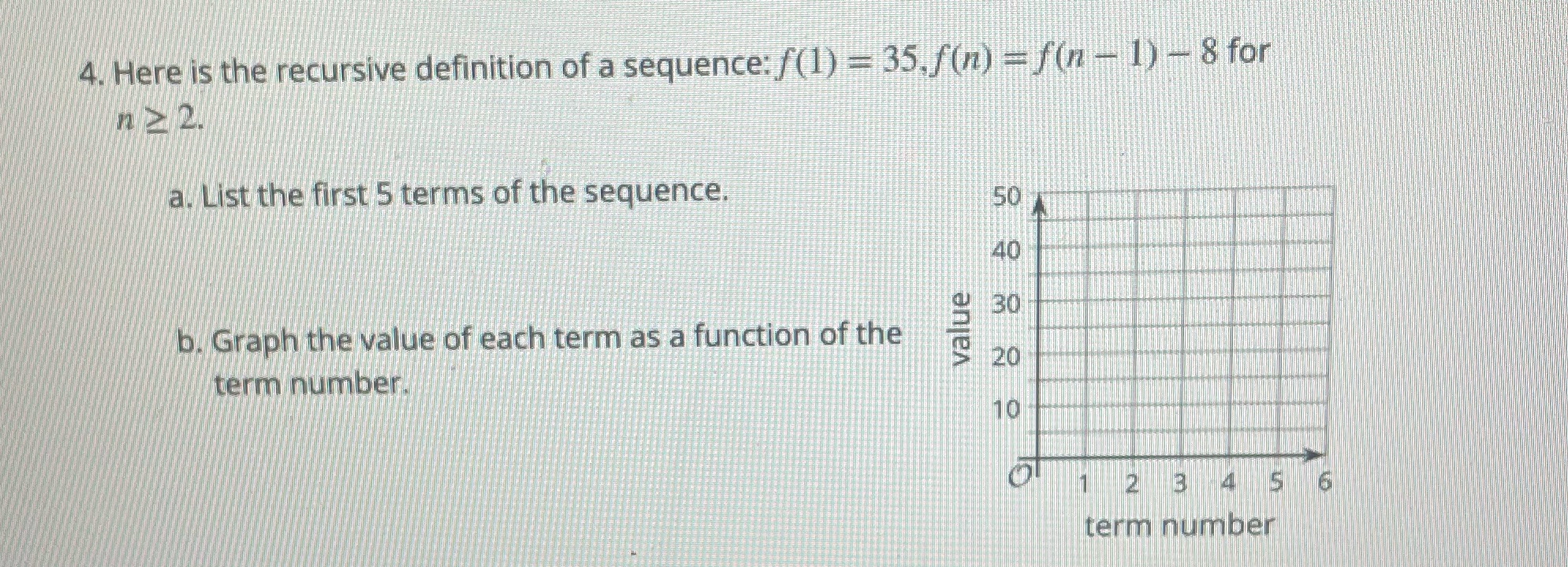 4. Here is the recursive definition of a
