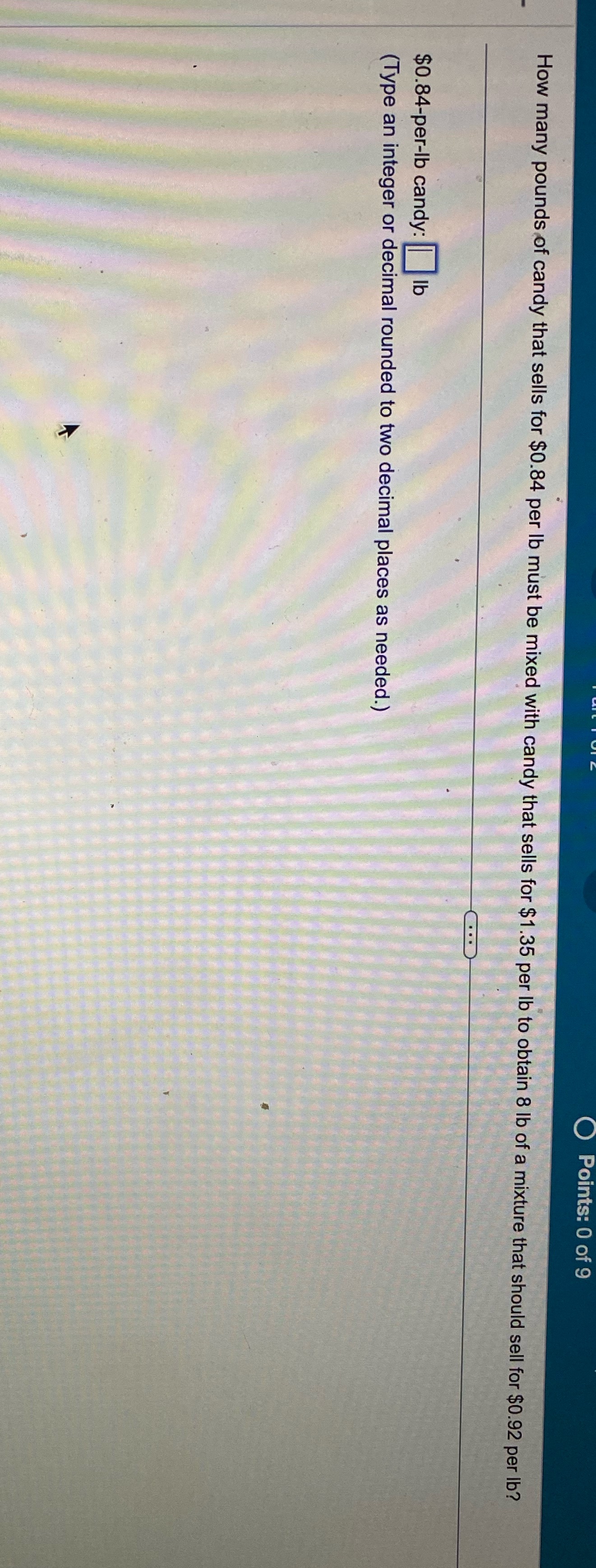 Need help with this O Points: 0 of 9 How many