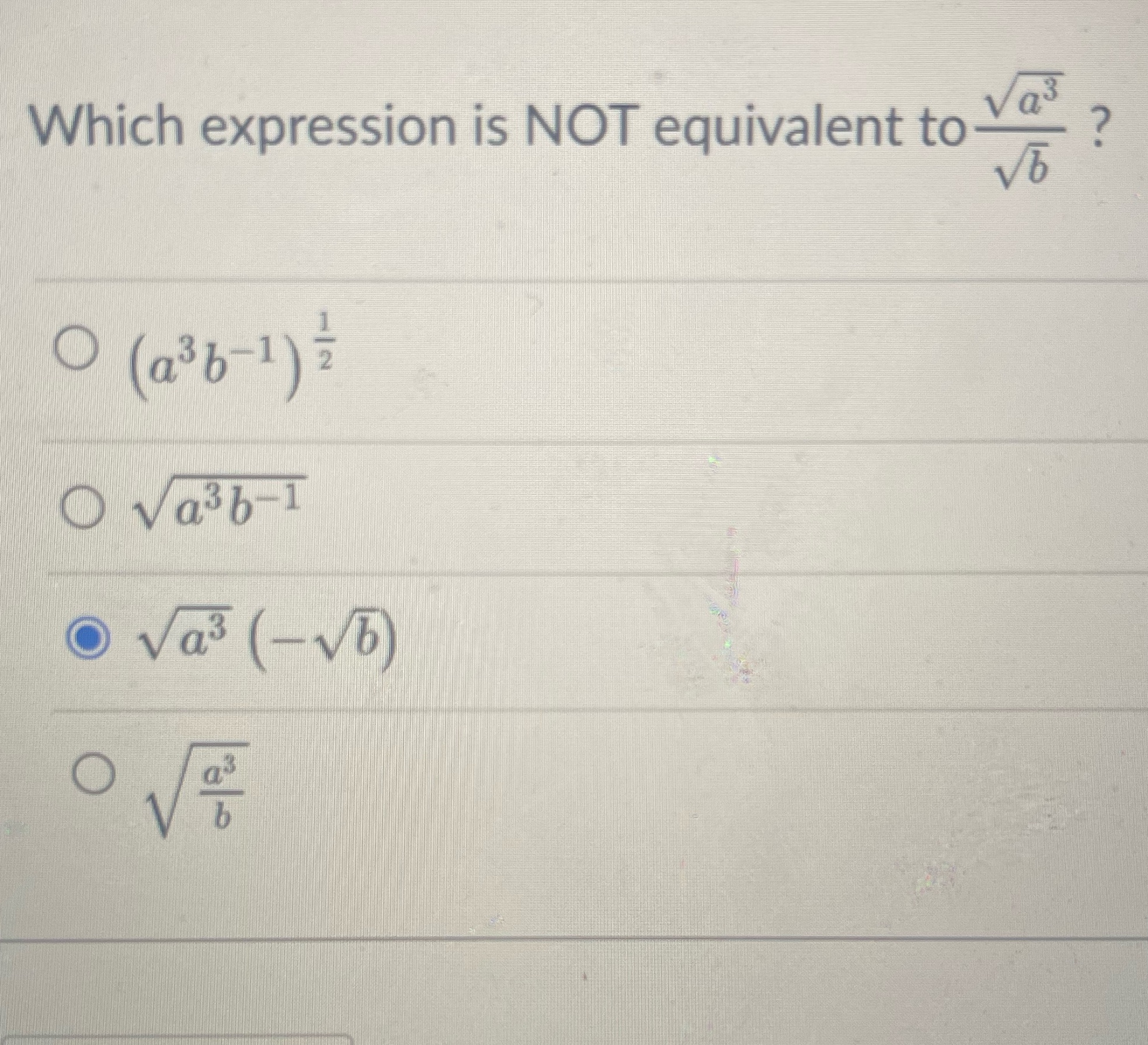 Which expression is NOT equivalent to ( a36 - 1 )