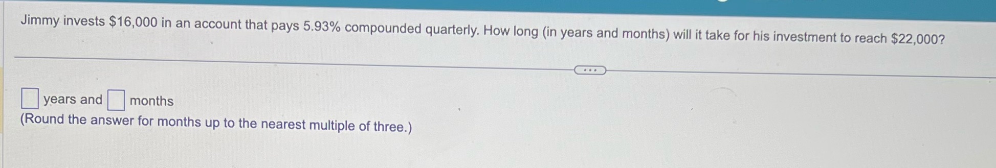 Jimmy invests $16,000 in an account that pays