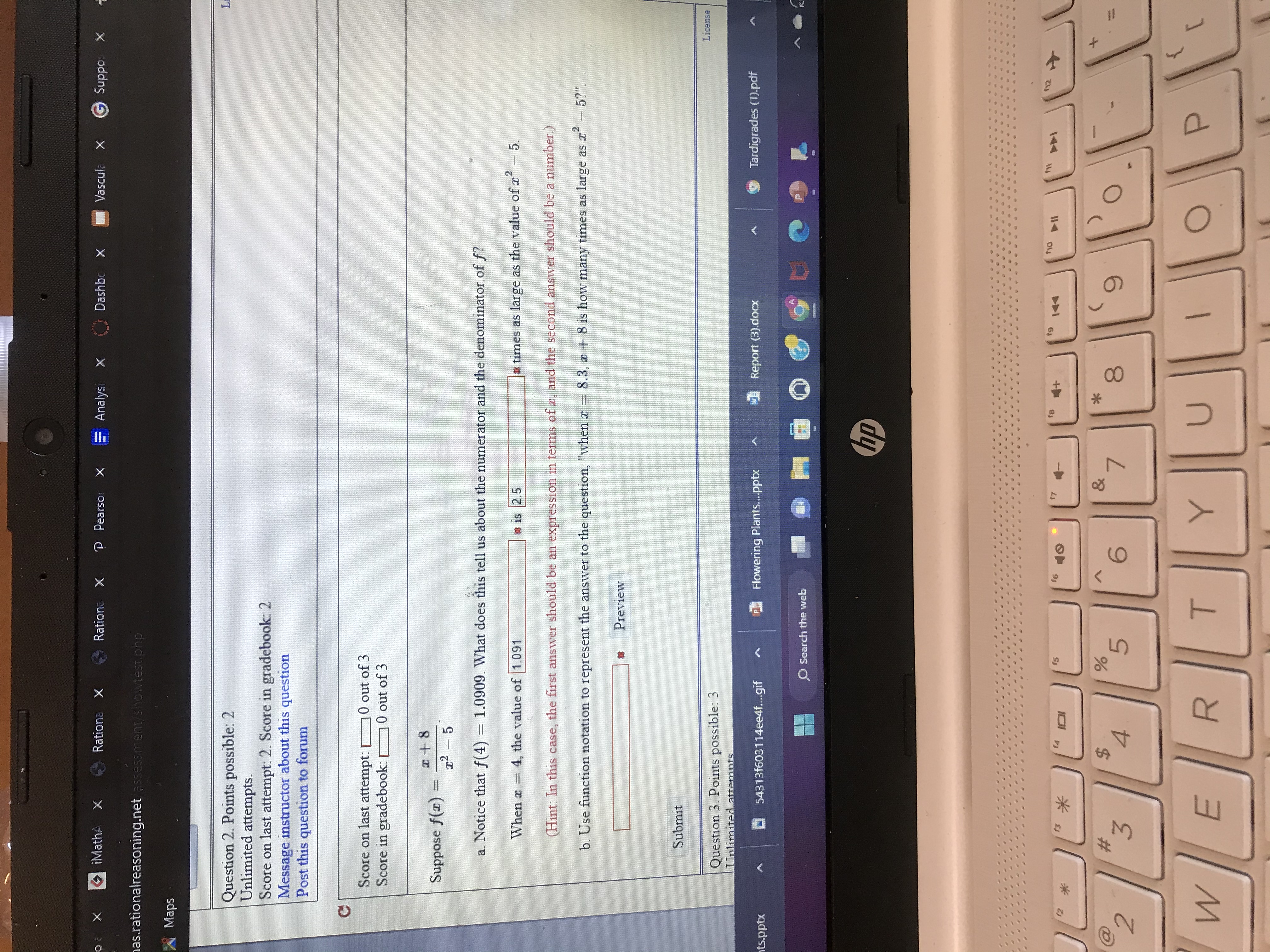 Ration X Ration X. P Pearso X Analys X Dashb X