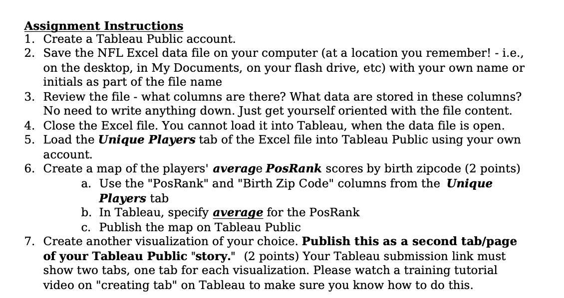 Assignment Instructions 1. 2. P"? Create a
