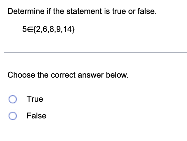Determine if the statement is true or false. 56