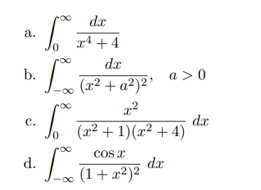 58) Use the semicircular contour in the upper